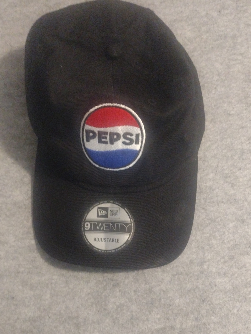 Pepsi Black Baseball Cap with Red, White & Blue Logo